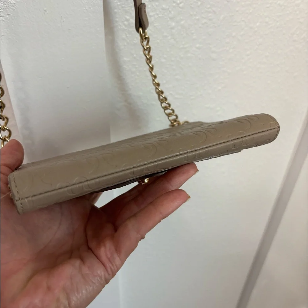 Nine West Metallic Silver and Beige Crossbody Bag